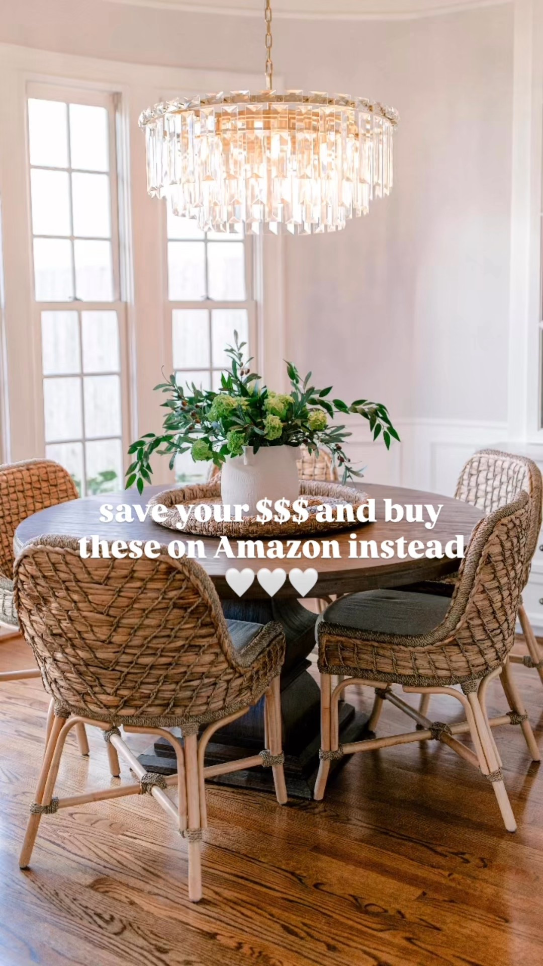 The prettiest luxe for less woven chairs! 

#LTKFindsUnder100 #LTKStyleTip #LTKHome