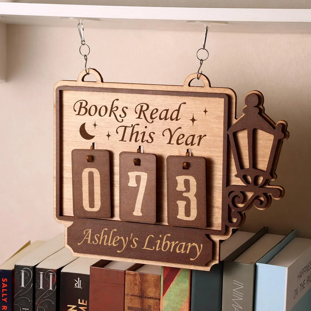 Personalized Books Read Tracker - Books Read This Year, Bookshelf Counter, Bookish Decor, Bookish... | Etsy (US)