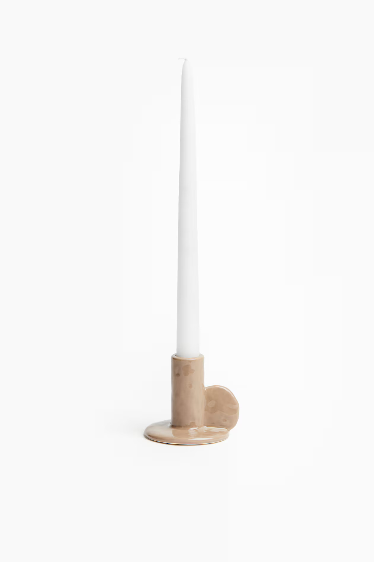 Stoneware Candlestick - Beige - Home All | H&M US | H&M (US + CA)