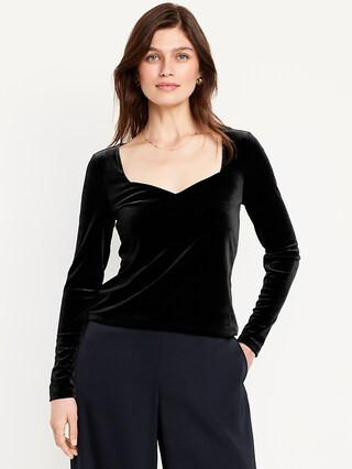 Fitted Velvet Top | Old Navy (US)
