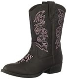 Deer Stags unisex child Ranch Pull on Western Cowboy Fashion Comfort boots, Dark Brown, 5 Big Kid US | Amazon (US)