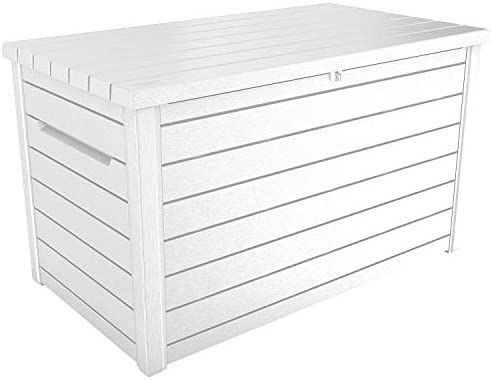 Keter XXL 230 Gallon Deck Storage Box Outdoor Patio Container ~ White | Amazon (US)