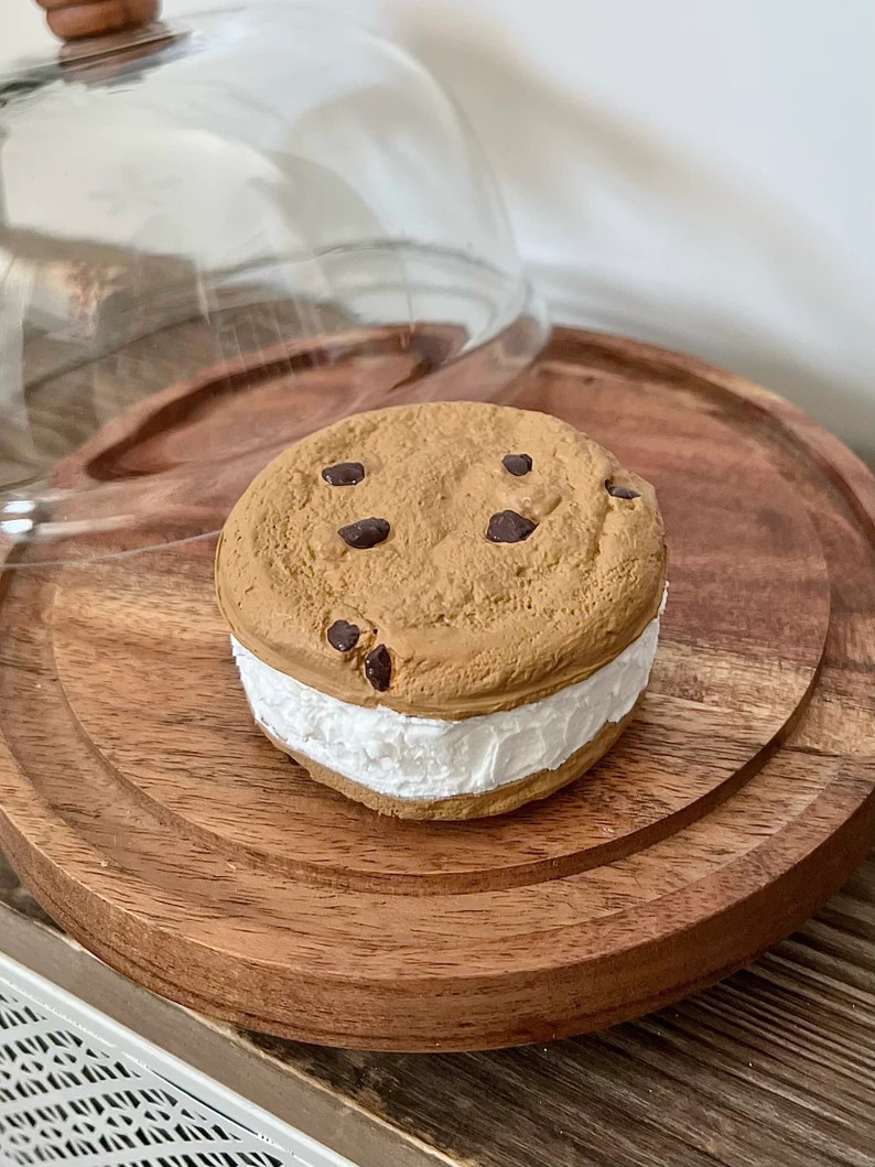 Faux Chocolate Chip Cookie Ice Cream Sandwich  Fake Chocolate - Etsy | Etsy (US)