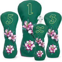Golf Headcovers Azalea Embroidery Golf Driver Fairway Hybrid Headcover Mallet Putter Headcover Blade Putter Cover Leather Golf | AliExpress (US)