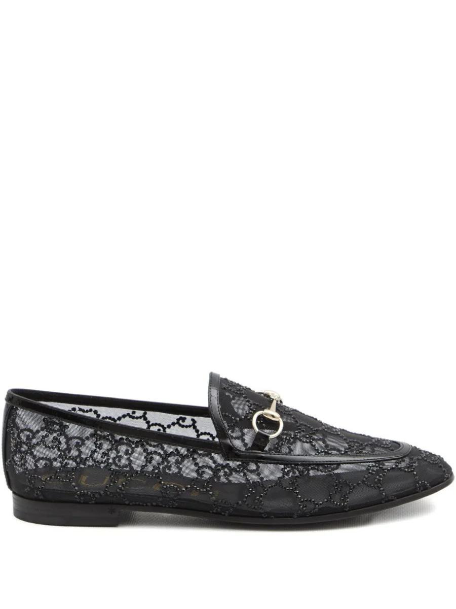 Gucci New Jordaan Gg Crystal Loafers | Baltini