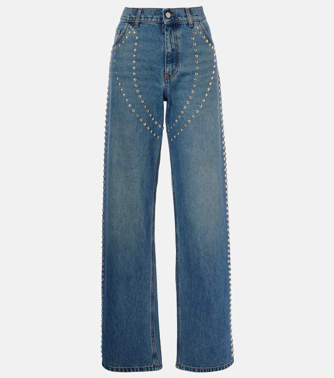 Studded low-rise wide-leg jeans | Mytheresa (US/CA)