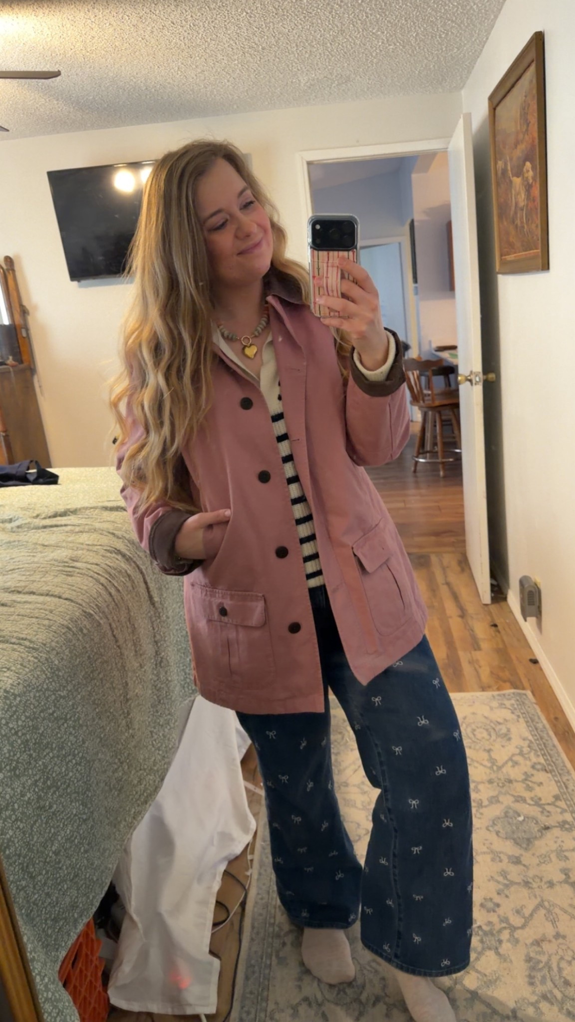 winter denim but make it fun and add a pop of color with the barn jacket. 

#LTKootd #LTKMidsize #LTKSeasonal