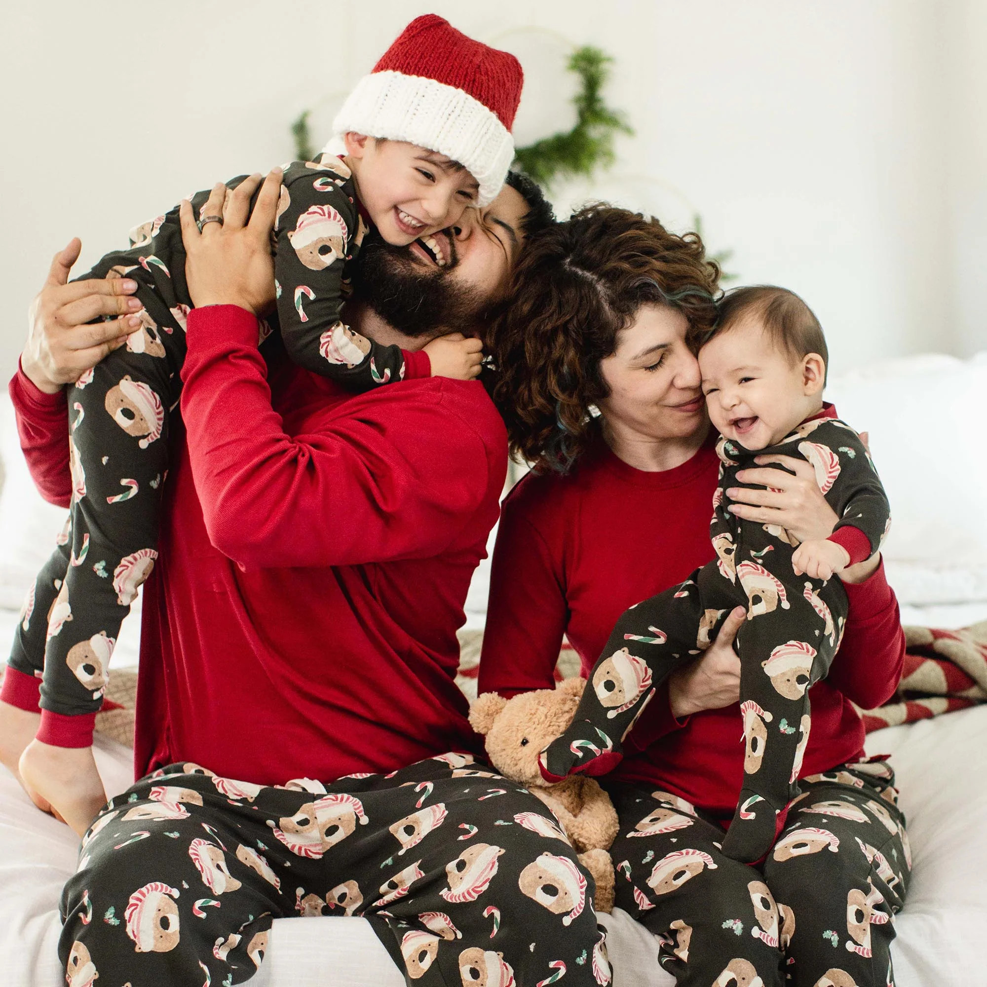 Candy Cane Bears Matching Family Two-Piece Pajamas | Burts Bees Baby
