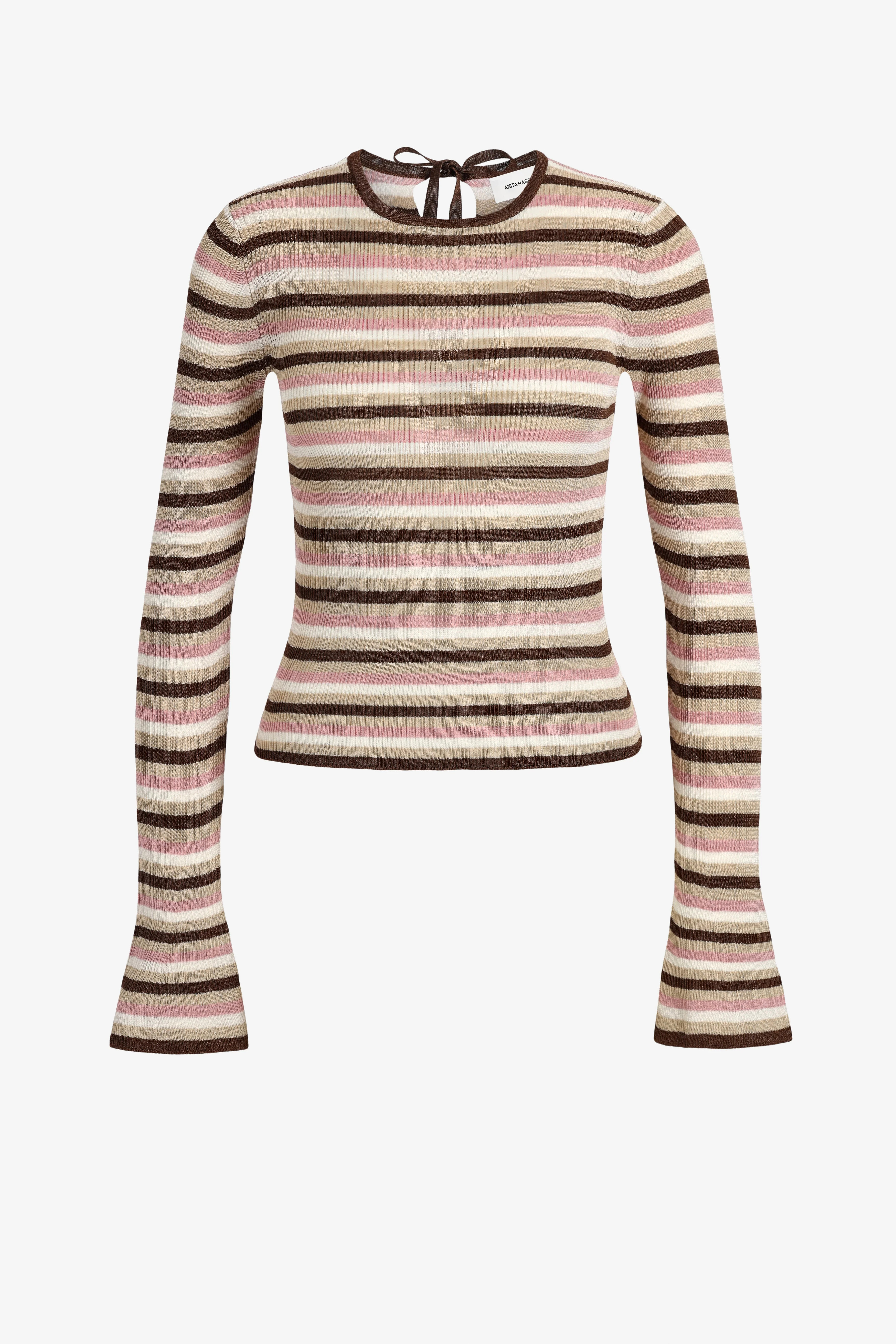 Longsleeve Sunset Glow in Striped Lurex | ANITA HASS