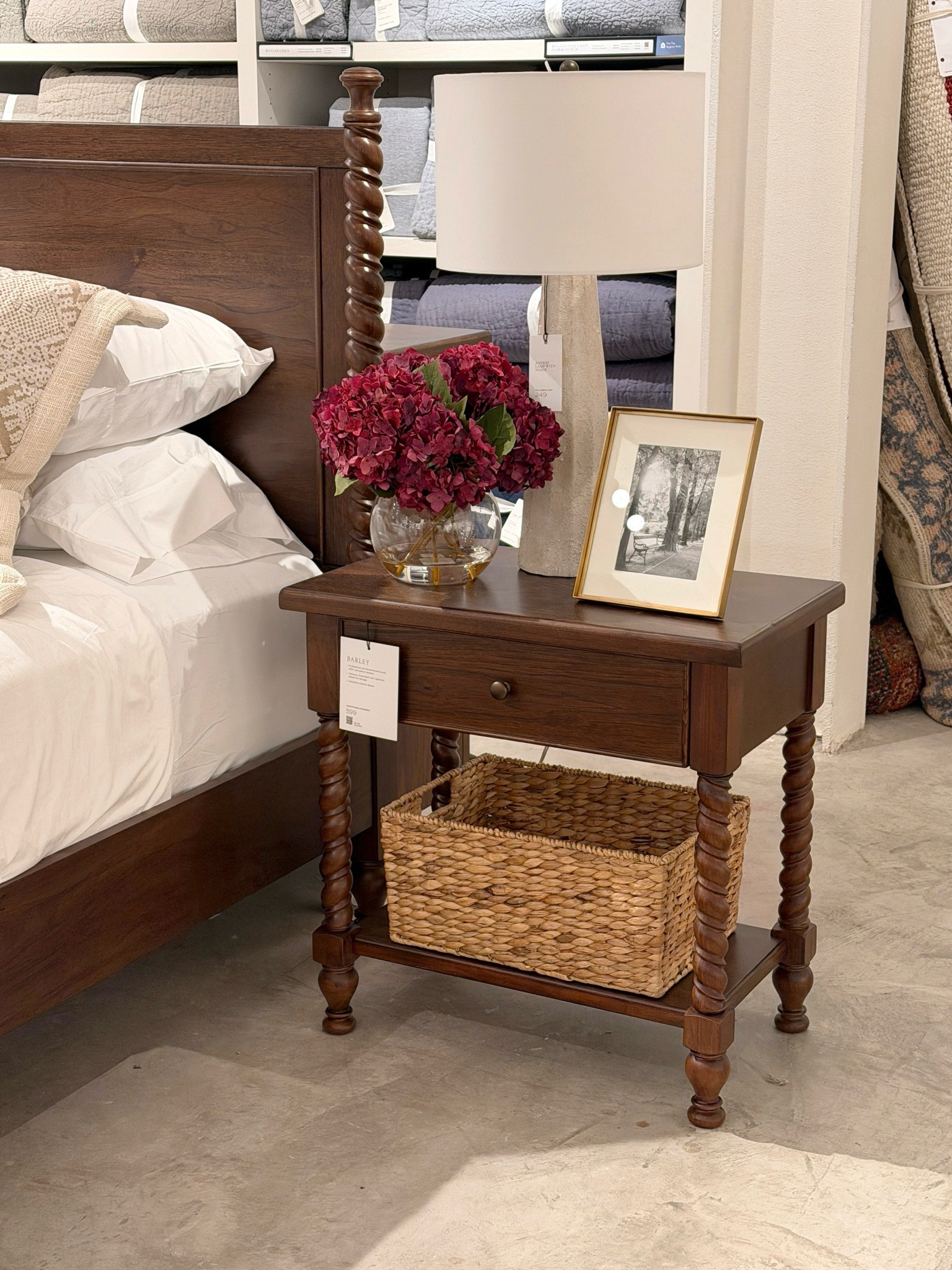 Timeless heritage style at its finest! 🤎 The Barley Nightstand from Pottery Barn is one of those forever pieces you’ll love for years to come. 🫶🏻 The rich Walnut Brown finish and beautifully turned legs give it so much character, making it feel like a treasured heirloom from day one. 😍 I’ve linked it, along with similar styles! @Pottery Barn #nightstand #bedsidetable #bedroomfurniture

#LTKHome #LTKSaleAlert
