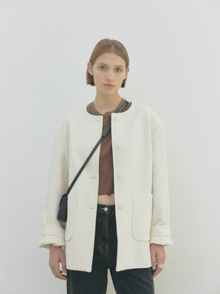 OVERFIT TWEED JACKET (2COLORS) | (주)더블유컨셉코리아/W Concept(KR)