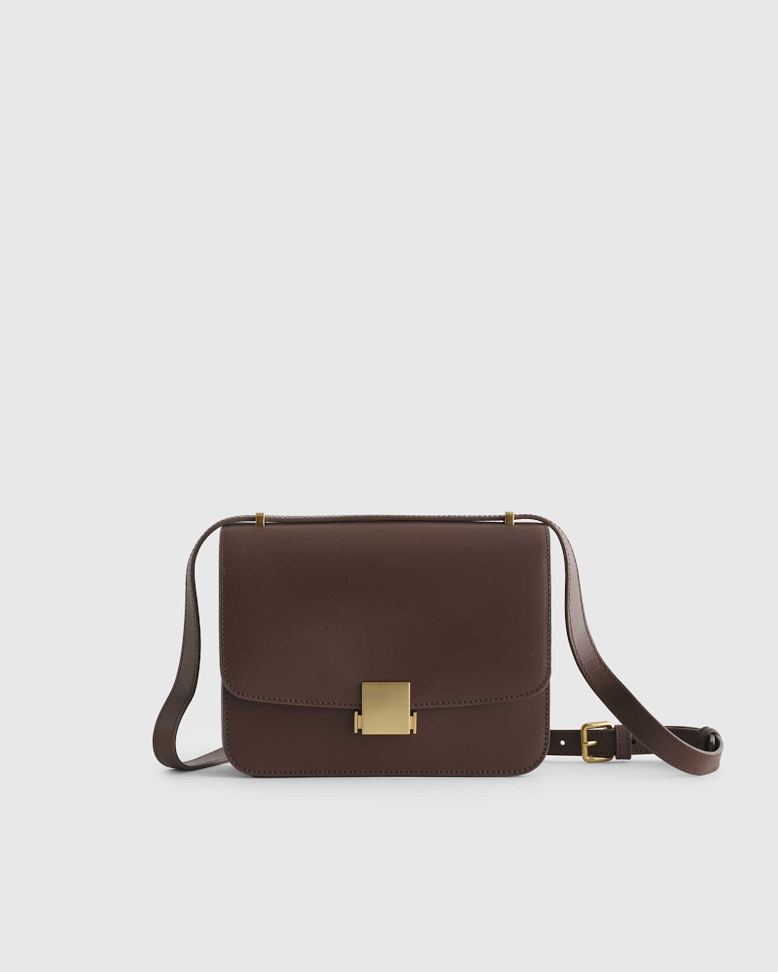 Italian Leather Box Shoulder Bag | Quince