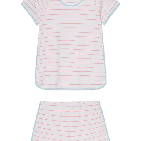 Pima Shorts Set in Gelato Boating Stripe | Lake Pajamas