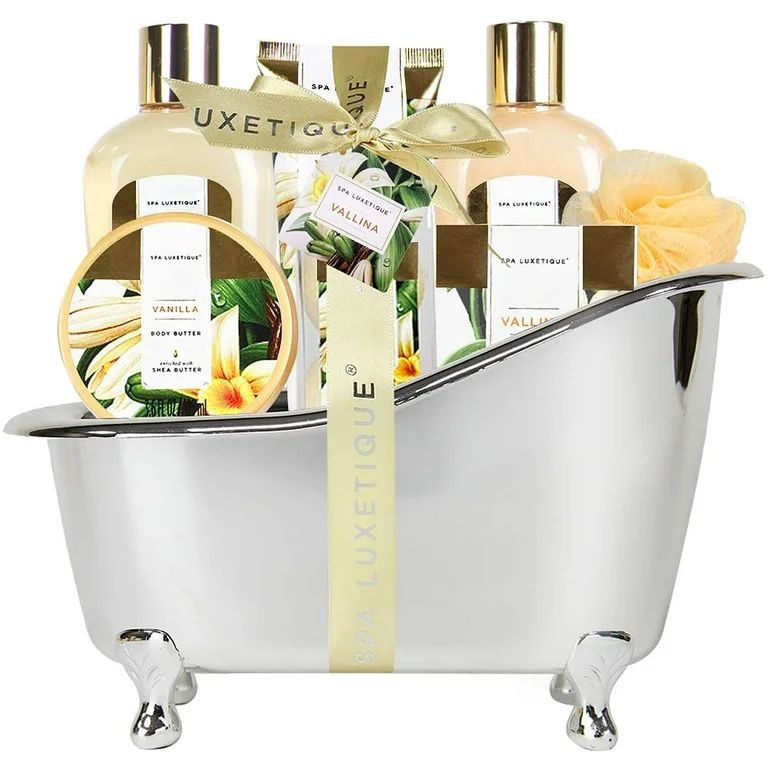Spa Luxetique Spa Gift Basekt for Women, 8 Pcs Vanilla Scent Bath and Body Set, Beauty Christmas ... | Walmart (US)