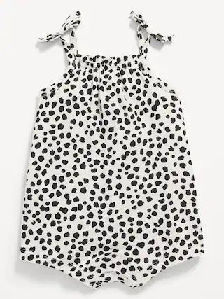 Printed Jersey-Knit Tie-Bow Romper for Baby | Old Navy (US)