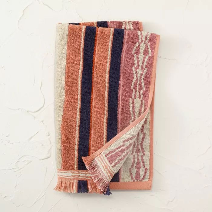 Jacquard Striped Hand Towel Rose - Opalhouse™ designed with Jungalow™ | Target