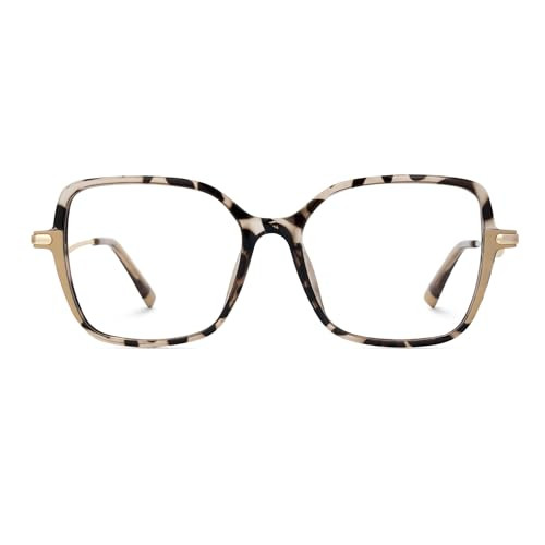 Zeelool Trendy Square Blue Light Glasses for Women Computer Glasses Rendon ZJGX446980-06 Tortoise | Amazon (US)