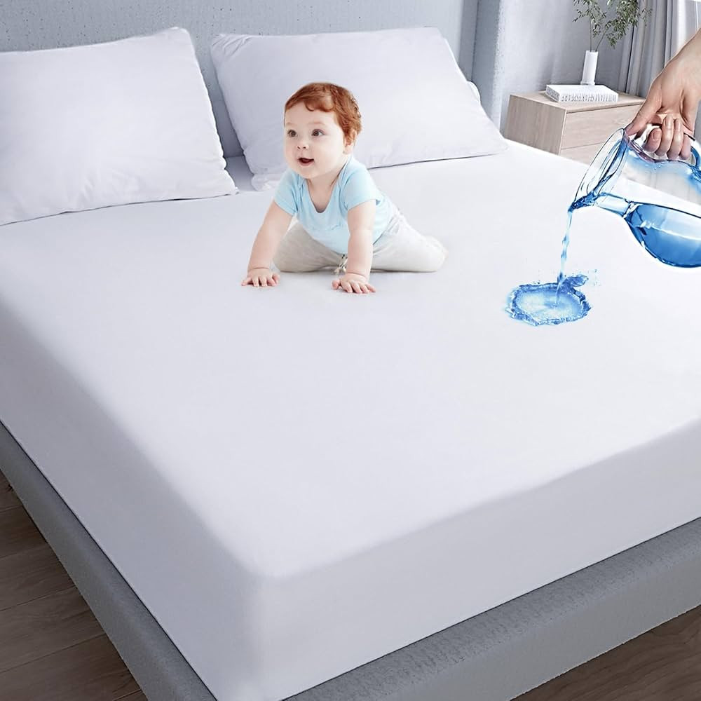 Moonsea Waterproof Mattress Protector Queen Size,Mattress Cover Protector, Smooth Top Mattress Pr... | Amazon (US)
