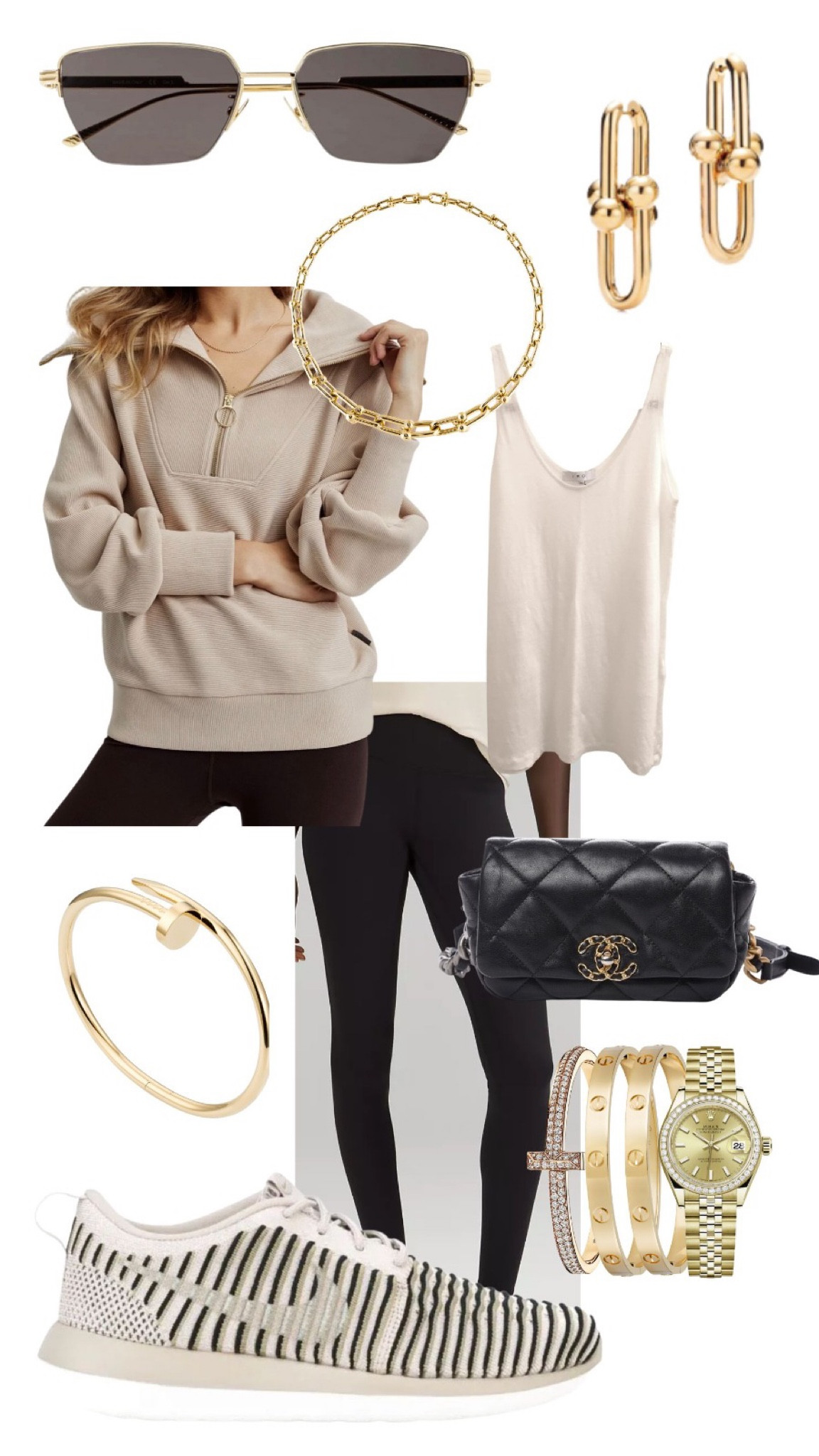 Outfit for on the go 🖤

Casual outfit, travel outfit, athleisure, leggings outfit, Chanel belt bag

#LTKtravel #LTKstyletip