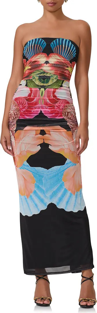 AFRM Marlo Strapless Mesh Maxi Dress | Nordstrom | Nordstrom