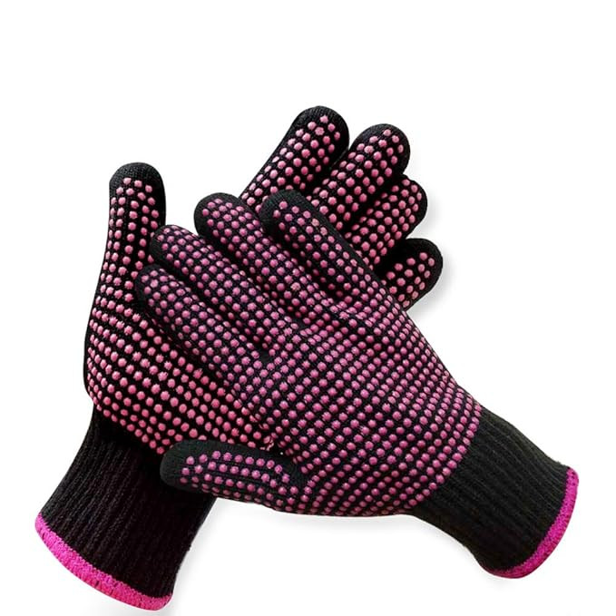 2 Pcs Professional Heat Resistant Glove for Hair Styling Heat Blocking Gloves for Curling, Flat I... | Amazon (US)