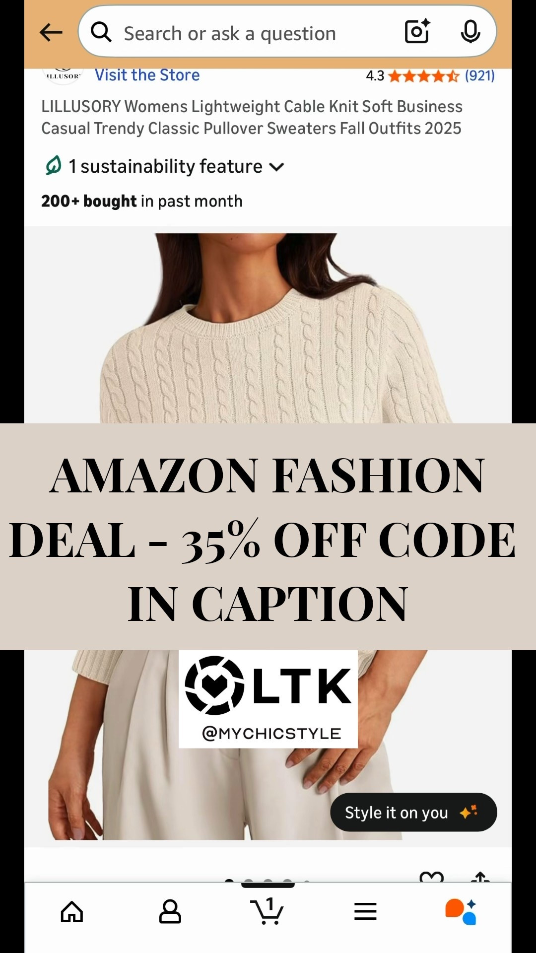 77% OFF Designer-Look Cable Knit Sweater 🤍 This LILLUSORY women’s cable knit sweater looks so similar to a classic Ralph Lauren-style sweater—timeless, polished, and effortlessly chic. The texture, fit, and preppy feel make it a closet staple I’d wear on repeat.

✨ Extra savings alert:
• 35% off with code H8U8XAKZ
• PLUS an additional 65% off with the deal applied
• Final price: $9.74–$16.89 (Reg. $42.99)

🗓 Sale ends January 17, 2026 at 11:59 PM PST

👉 Tap to shop before it sells out—this is one of those rare finds that looks expensive without the designer price tag.

#LTKSaleAlert #LTKFindsUnder50 #LTKOOTD

#LTKFindsUnder50 #LTKootd #LTKSaleAlert