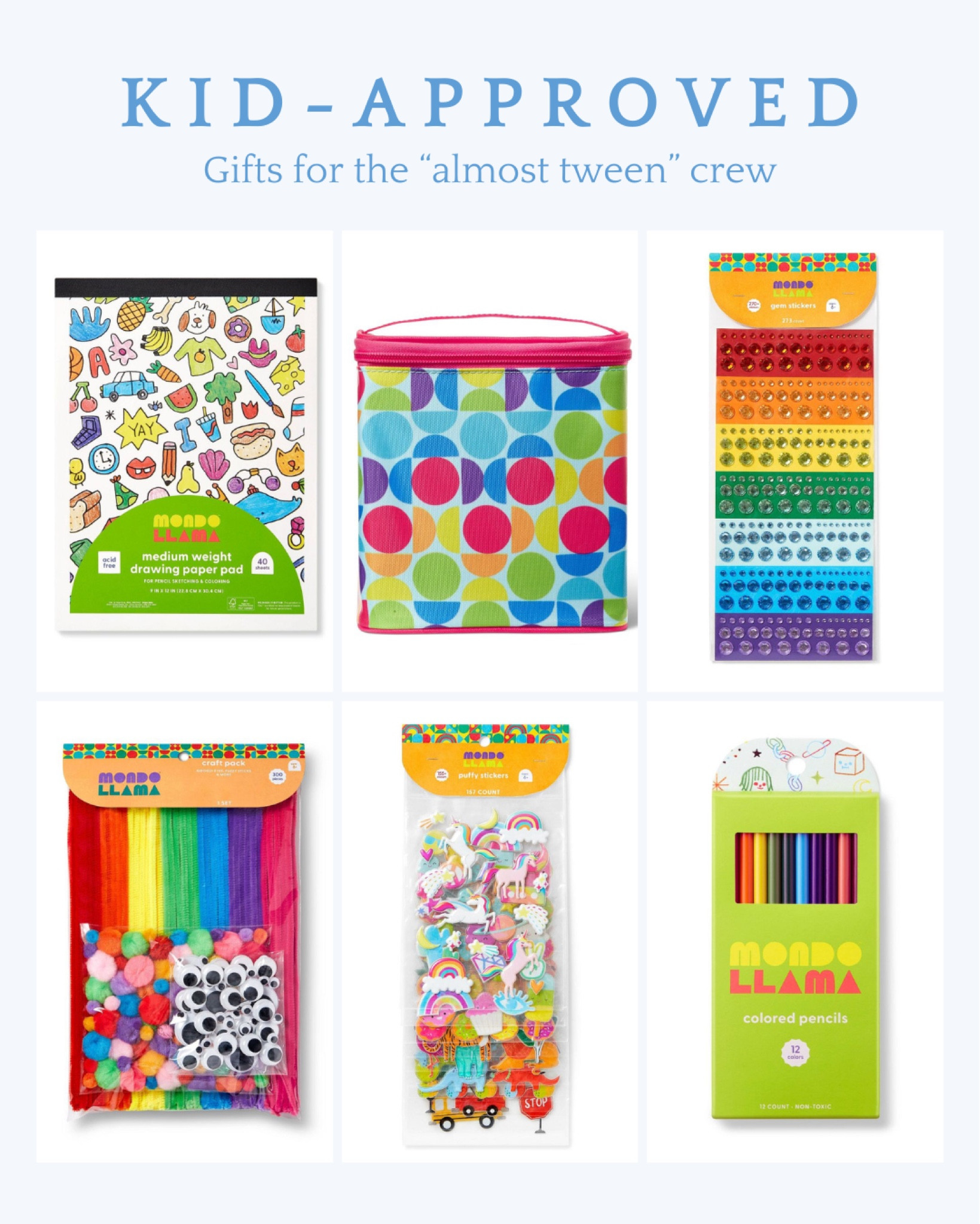 Kid-approved gifts for kids who are almost tweens. These art and craft supplies are always a hit and all of them except for the markers are under $5! Drawing pads, paint supplies, jewel stickers, kids art kit

Target find, gift guide for kids, Christmas gifts for kids, boys gifts, girls gifts 

#LTKGiftGuide #LTKfindsunder50 #LTKkids