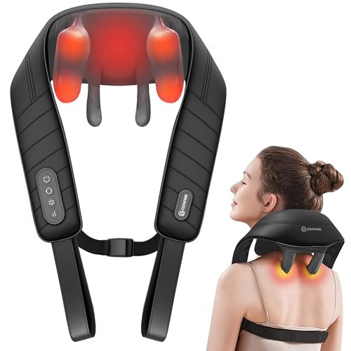 COMFIER Cordless Neck Massager with Heat, 4D Kneading Shiatsu Neck and Shoulder Massager Deep Tissue, Hands-Free Straps, FSA Eligible HSA, Mothers Day Gifts for Mom Women | Amazon (US)