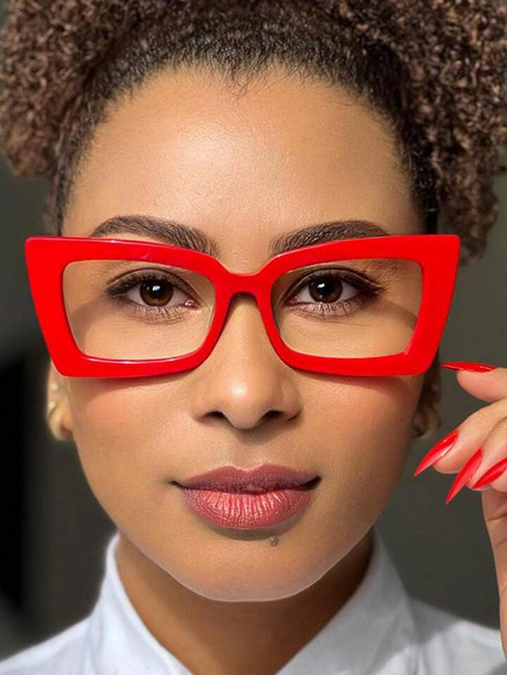 Geometric Frame Anti-Blue Light Eyeglasses Blue Light Glasses Accessories For Women | SHEIN