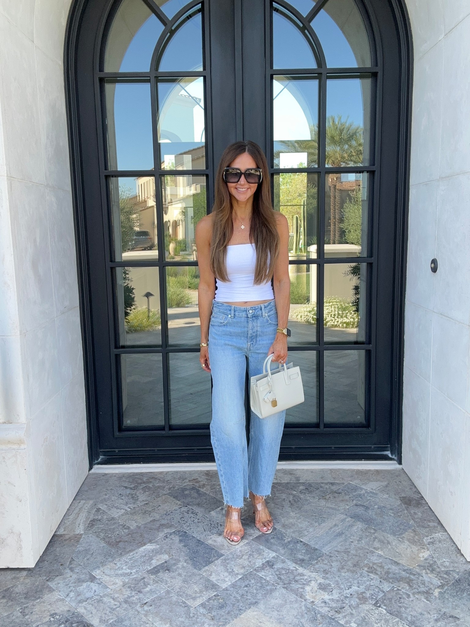 Wearing 24 in jeans and xs in top 🤍

#LTKOver40 #LTKStyleTip