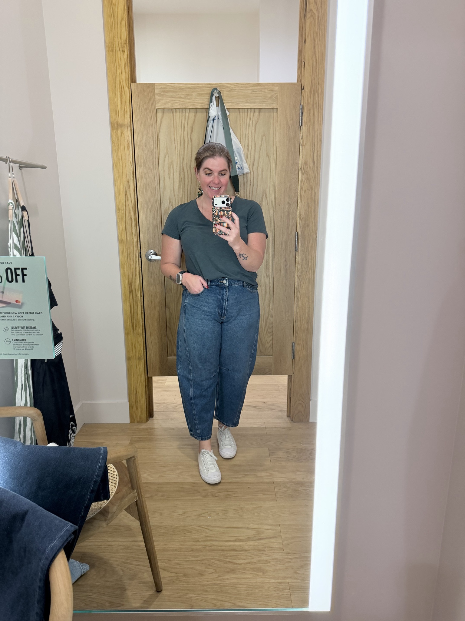 Loft 50% Off Sale! 

My favorite and most worn pair of jeans recently! These are the Rivete barrel jeans from Loft and for the perfect length, I went with the petites! The jeans run TTS and they are on sale for $47.47! 

#LTKSaleAlert #LTKOver40 #LTKMidsize