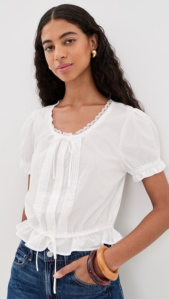 The Love Letter Puff Blouse | Shopbop