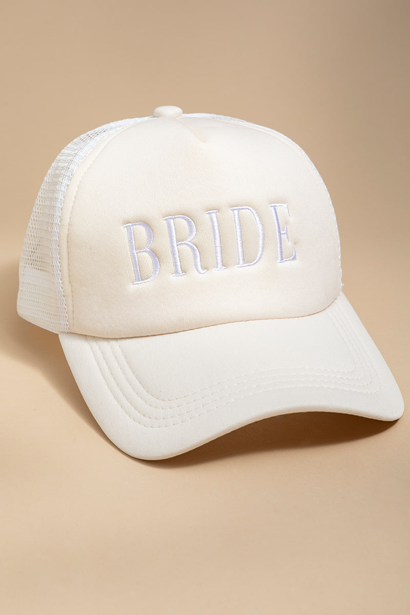 Bride Tonal Trucker Baseball Cap | Francesca's