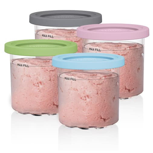 Ninja® CREAMi® Pints 4 Pack, Compatible with NC299AMZ & NC300s Series CREAMi® Ice Cream Makers | XSKPLD4BCD | Ninja Kitchen