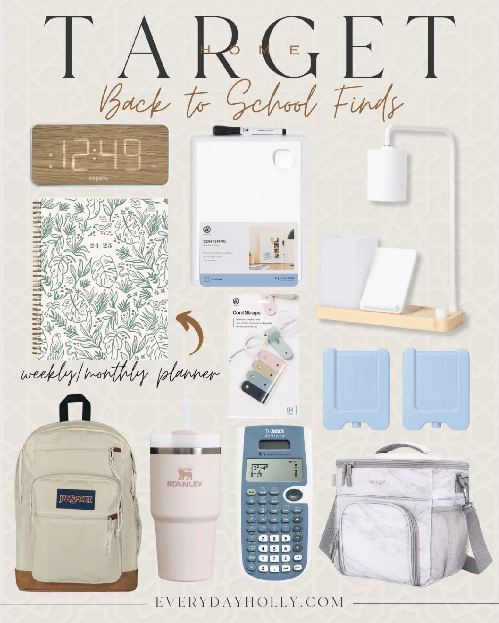 Back to school

back to school finds  school supplies  school essentials  first day  planner  alarm clock  dorm room  backpack  lunchbox  calculator  EverydayHolly

#LTKfindsunder100 #LTKSeasonal #LTKhome