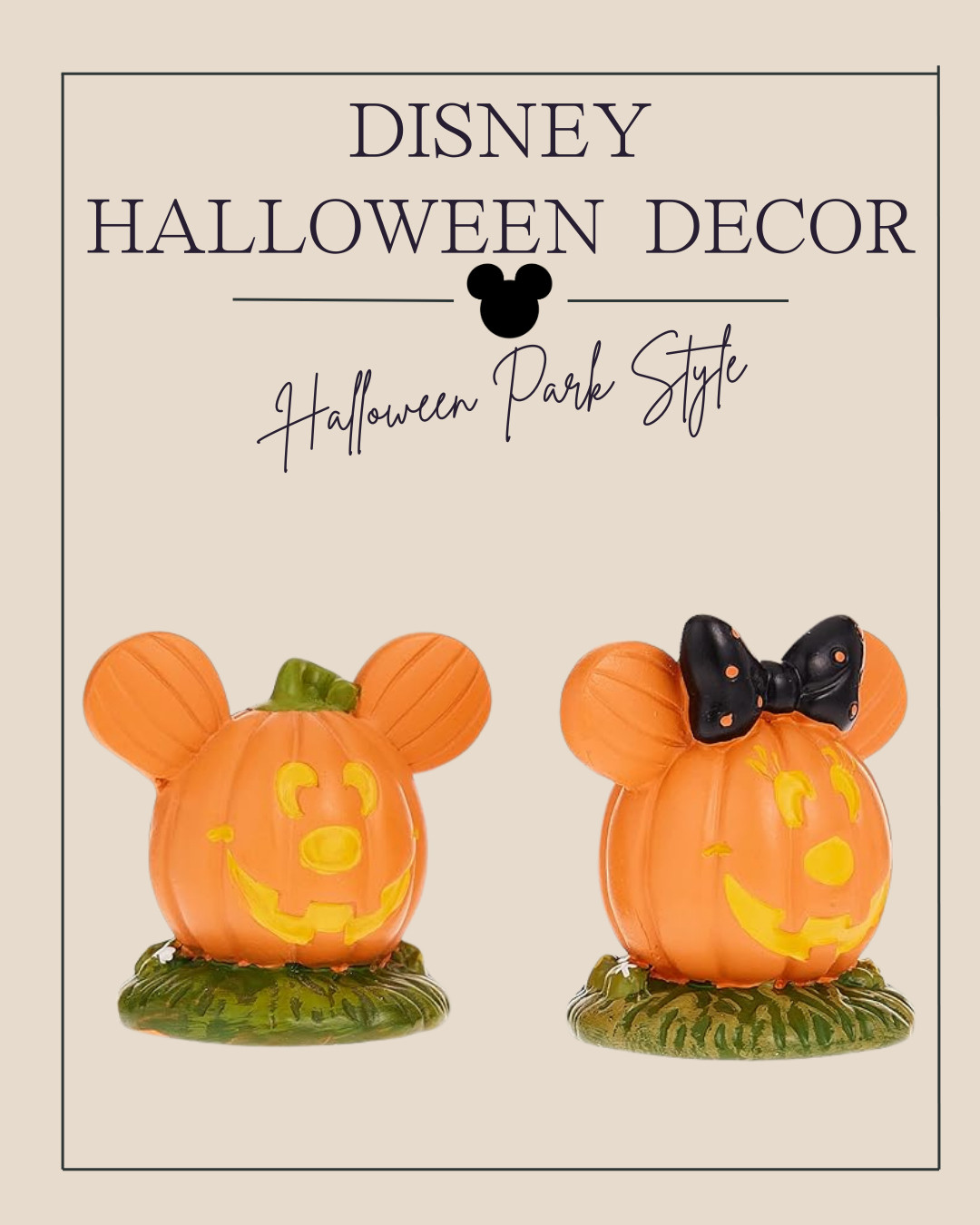 Department 56 Disney Village Halloween Accessories Pumpkintown Mickey and Minnie Mouse Topiaires Figurine Set, 1.75 Inch, Multicolor- Cute Halloween Decor! 

 #LTKSeasonal #LTKHome