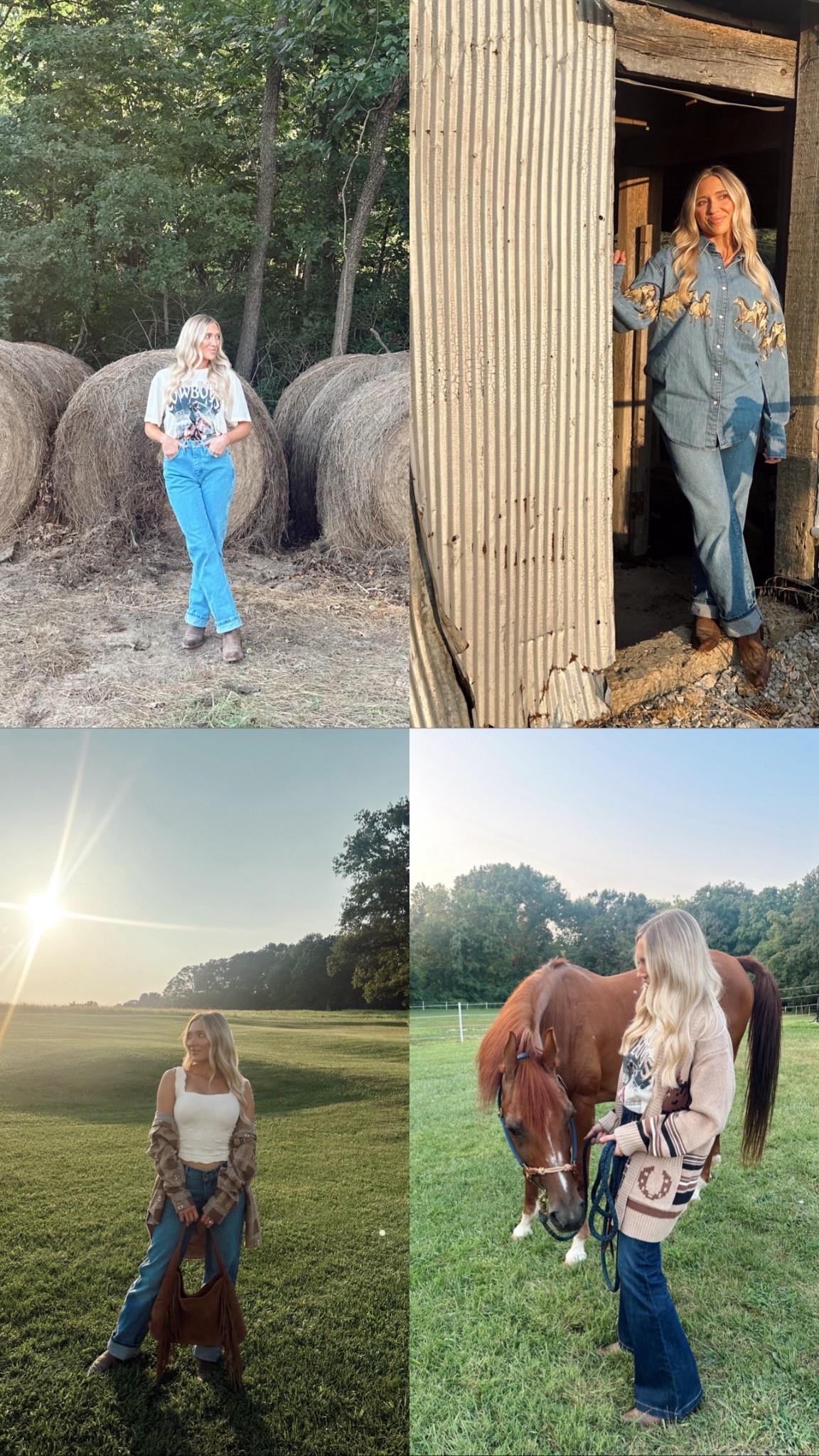 Wrangler Western Fall Outfit Inspo 🍂🤠
This season I’m living in Wrangler’s classic western-inspired fall pieces—think oversized plaid shackets, fleece-lined denim jackets, vintage-style cowboy graphic tees, and high-rise flare jeans. These are timeless western wardrobe staples you can style from ranch to city.

✨ Details you’ll love:
• Plaid oversized shacket – perfect for cozy fall layering, lightweight but warm.
• Fleece denim jacket – durable, warm, and a classic western essential for chilly mornings.
• Vintage cowboy graphic t-shirt – soft, broken-in feel with that retro rodeo charm.
• High-waisted flare jeans – flattering 70s-inspired fit, elongates legs, works with boots or sneakers.

Wrangler always nails quality denim, ranchwear, and western basics that last for years—plus, they mix perfectly into casual fall outfits, rodeo looks, boho western style, and everyday ranch-inspired fashion.

📍 Shop these fall jackets, plaid shackets, graphic tees, and flare jeans directly in my LTK—everything is linked for easy styling this season.

•	fall outfit ideas
	•	cozy fall outfits
	•	fall layering pieces
	•	autumn fashion finds
	•	fall capsule wardrobe
	•	fall jackets women
	•	transitional fall outfits
	•	casual fall style
	•	fall shacket outfit
	•	oversized plaid jacket women

•	western outfit inspo
	•	cowgirl outfit ideas
	•	western style women
	•	rodeo outfit women
	•	ranch outfit ideas
	•	Wrangler fall collection
	•	western jackets women
	•	boho western style
	•	cowgirl chic
	•	ranch to city outfit

flare jeans outfit
	•	high waisted flare jeans
	•	retro jeans women
	•	vintage style jeans
	•	wide leg denim outfit
	•	bootcut jeans style
	•	Wrangler flare jeans women
	•	70s style jeans outfit

	•	graphic tee outfit
	•	vintage cowboy t shirt
	•	plaid oversized shacket
	•	fleece lined denim jacket
	•	western graphic tee
	•	oversized plaid shirt outfit
	•	layering jackets for fall 

#LTKautumn #LTKSeasonal #LTKStyleTip