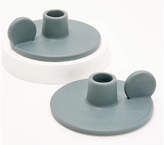 Set of 2 Ceramic Taper Holders by Bobby Berk - QVC.com | QVC