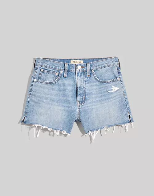 Relaxed Denim Shorts in Madera Wash: Side-Slit Edition | Madewell