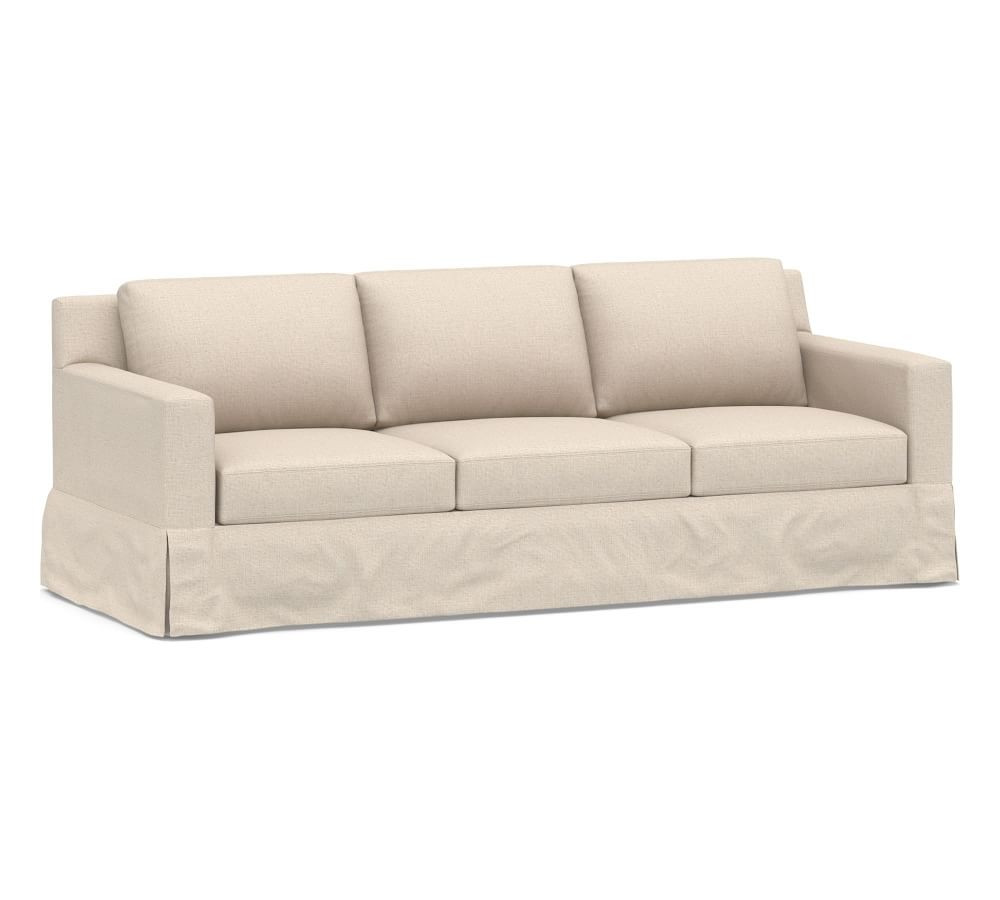 York Square Arm Slipcovered Sofa | Pottery Barn (US)