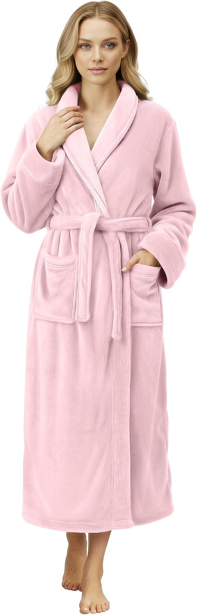 NY Threads Premium Womens Robe, Plush Fleece Long Bath Robe for Women, Fluffy Soft Women's Bathro... | Amazon (US)