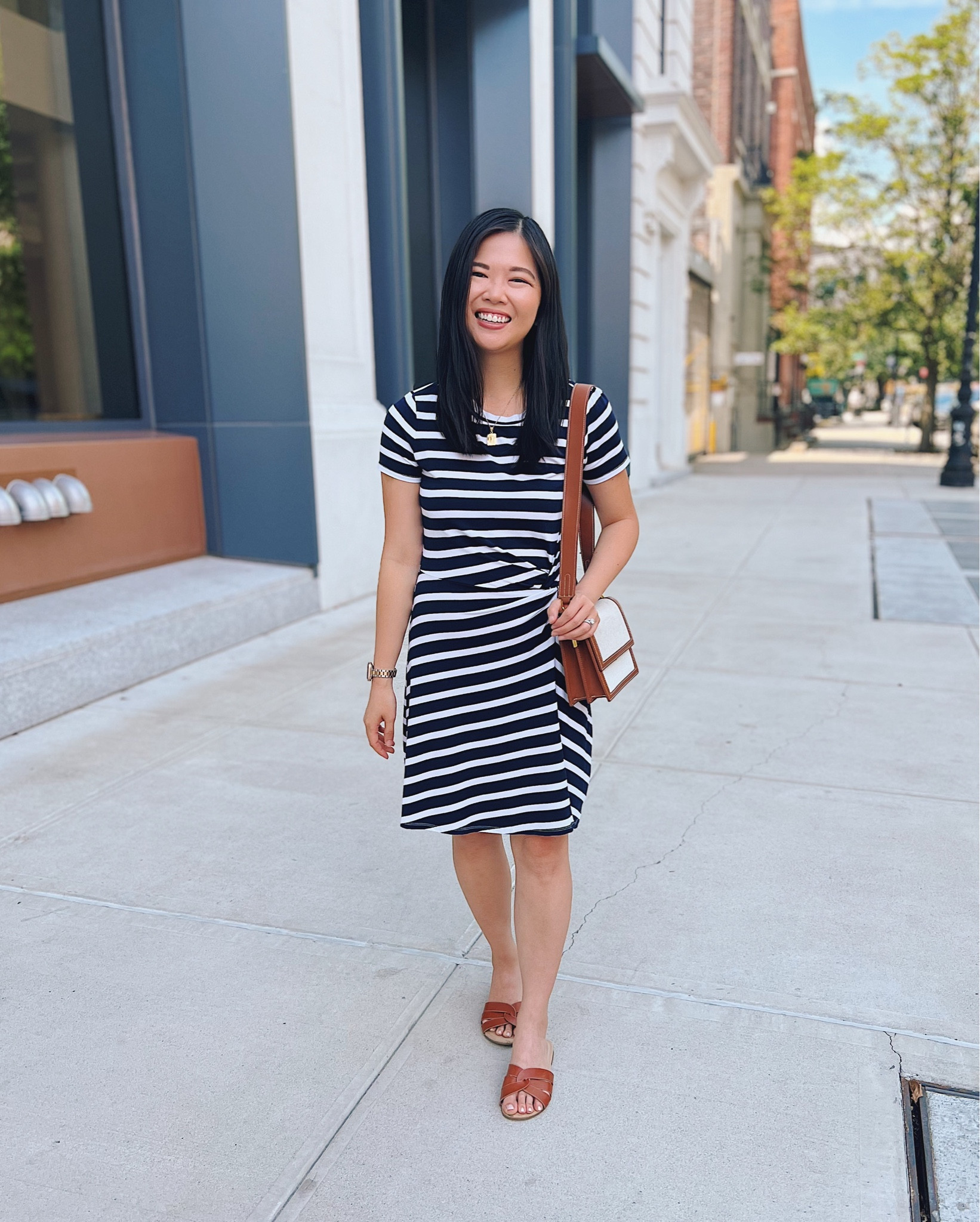 Navy striped dress (XS)
Navy striped t-shirt dress
JW Pei bag
Brown bag
Brown canvas bag
Brown sandals
Gold initial necklace
Casual summer dress
Casual summer outfit
Mom outfit
LOFT dress

#LTKSeasonal #LTKsalealert #LTKunder50