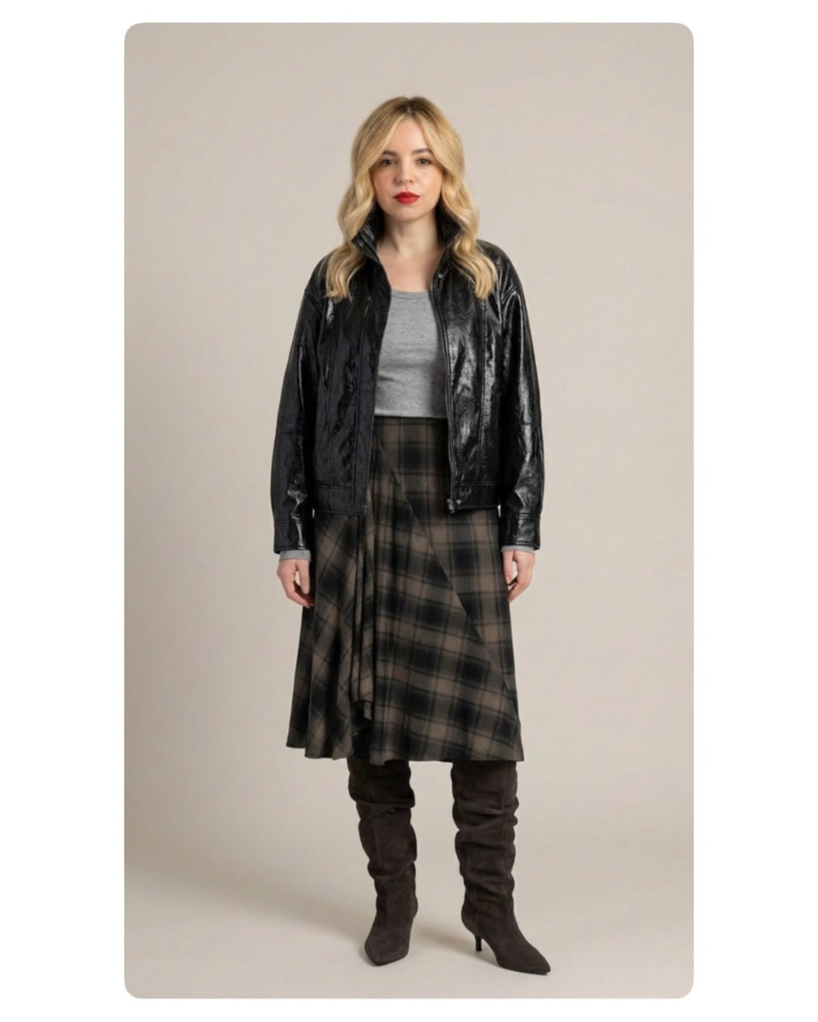 Trendy look with Checkered skirt
*Image created with IA
Zara

#LTKwinter #LTKitalia #LTKstyletip