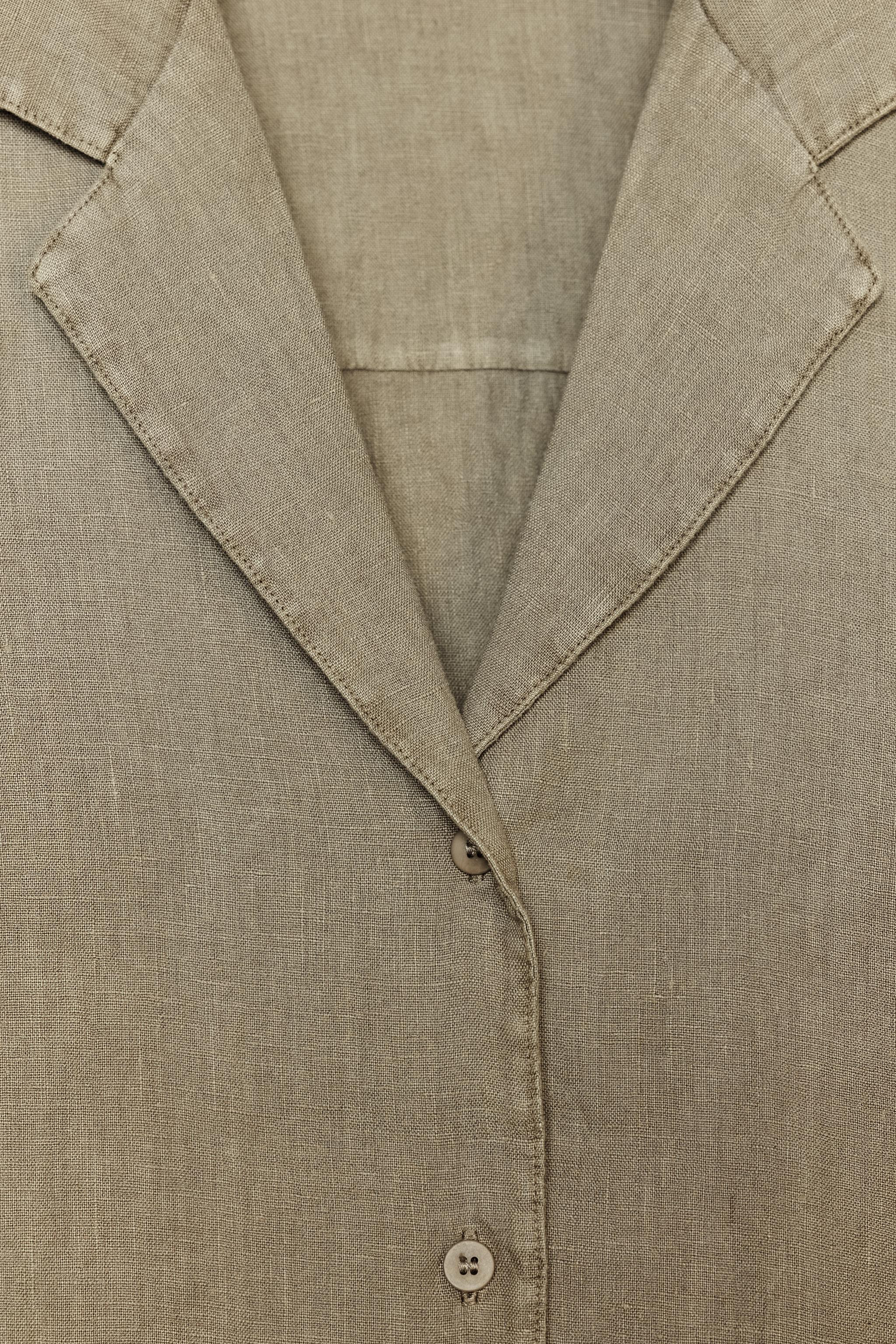 ZW COLLECTION 100% LINEN SHIRT | Zara UK