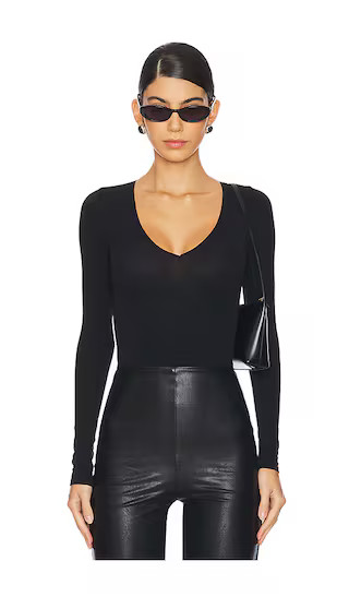 Ballet Center Seam Bodysuit in Black | Revolve Clothing (Global)