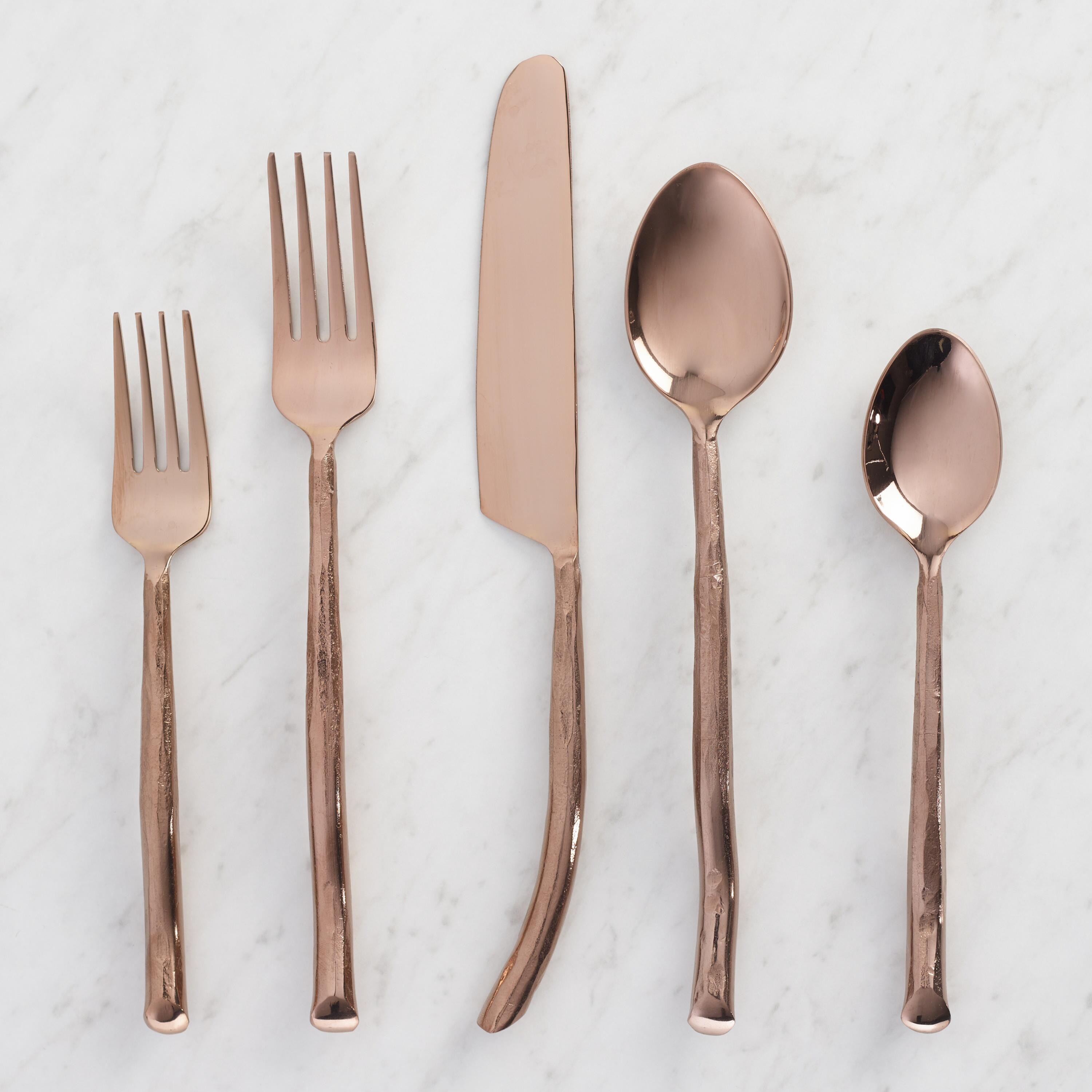 Rose Gold Twig Flatware Collection | World Market