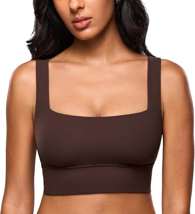 INLYRIC Women's Inbarely Outwear Longline Square Neck Bralette Supportive Unlined No Underwire Yo... | Amazon (US)