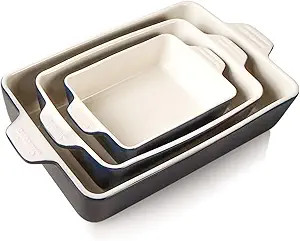 Sweejar Ceramic Bakeware Set, Rectangular Baking Dish Lasagna Pans for Cooking, Kitchen, Cake Din... | Amazon (US)