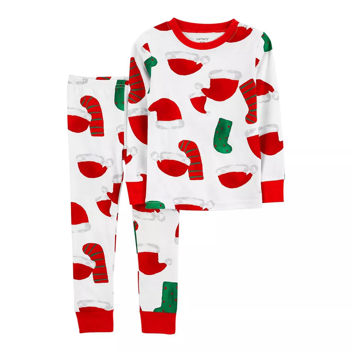 Toddler Carter's 2-Piece Santa Hats & Stocking Pajama Set | Kohl's