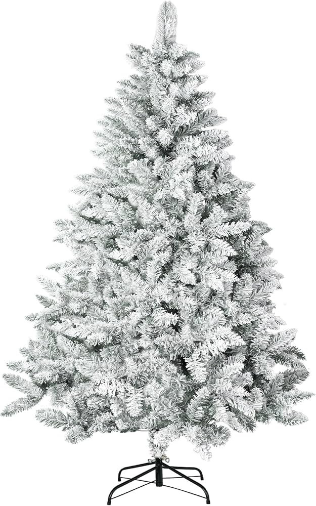 Incbruce 7ft Artificial Christmas Tree, Xmas Tree with 1,000 Branch Tips, Flocked Christmas Tree ... | Amazon (US)